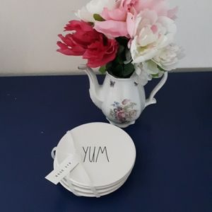 (4) Rae Dunn Dessert/Appetizer Plates NEW